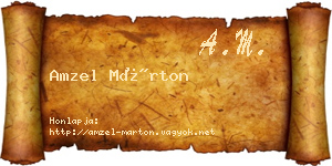 Amzel Márton névjegykártya