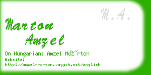 marton amzel business card